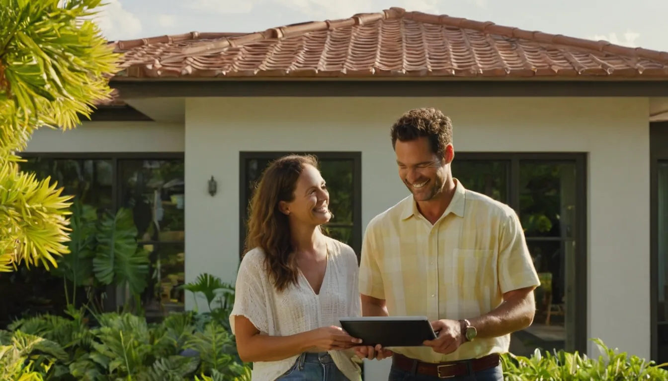 A friendly homeowner reviewing new windows with a local provider in Fort Lauderdale